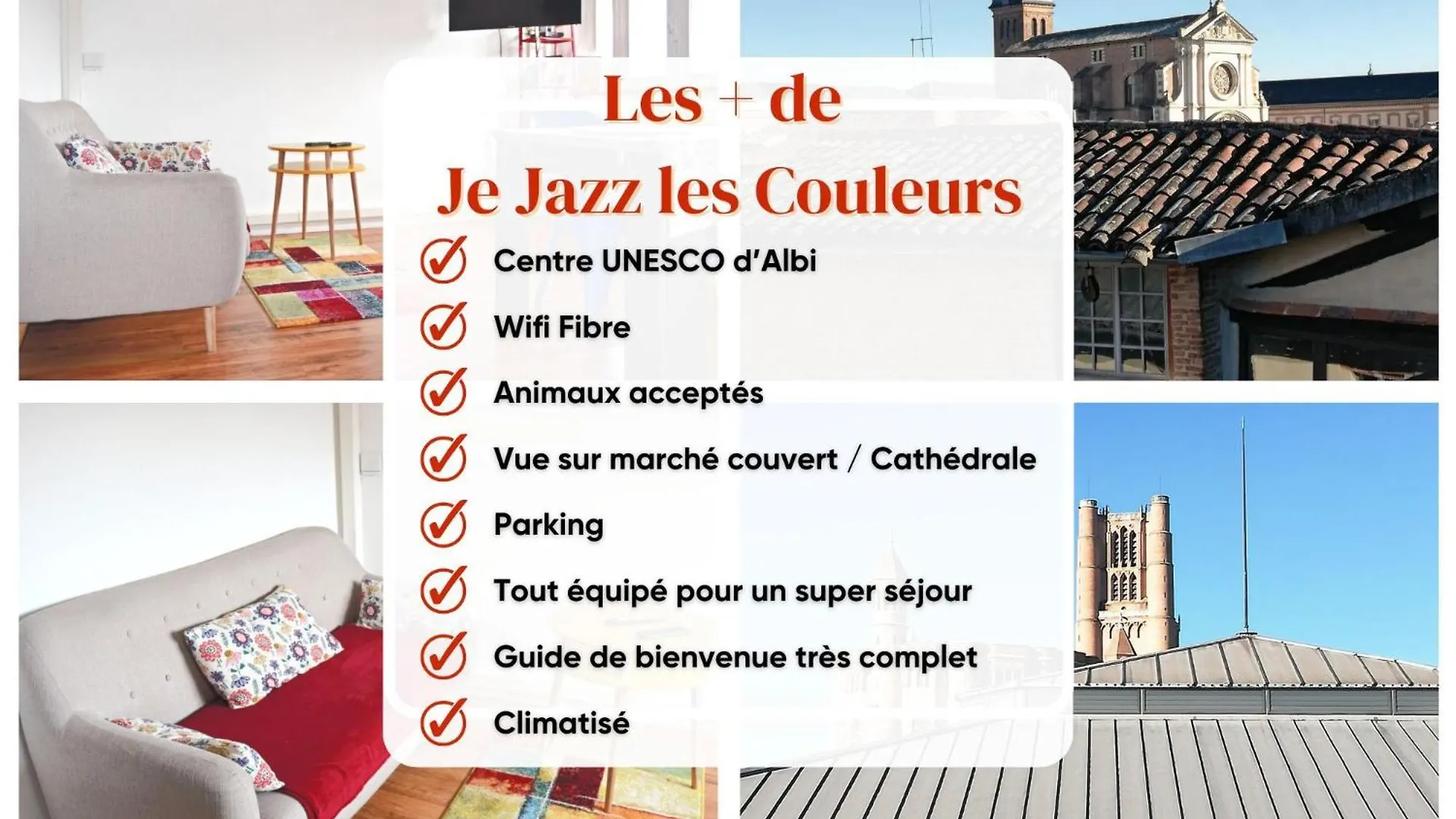 Je Jazz Les Couleurs A Albi - Centre Unesco - Parking - Climatisation - Animaux Acceptes דירה